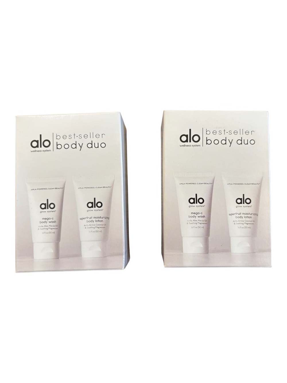 NEW SEALED LOT OF 2! Alo Yoga Best-Seller Body Duo Travel Set Body Wash & Lotion